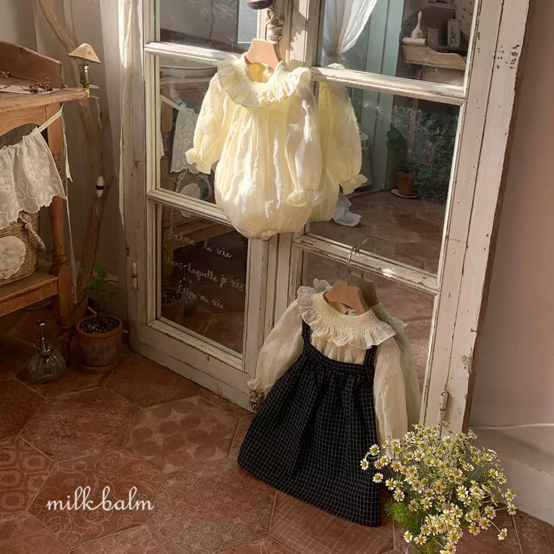 Milk Balm - Korean Children Fashion - #kidsshorts - A Frill Blouse - 5