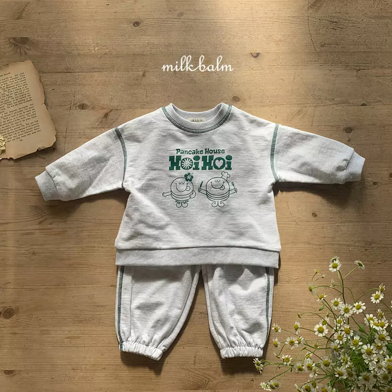 Milk Balm - Korean Children Fashion - #kidsstore - Pan Cake Top Bottom Set - 4