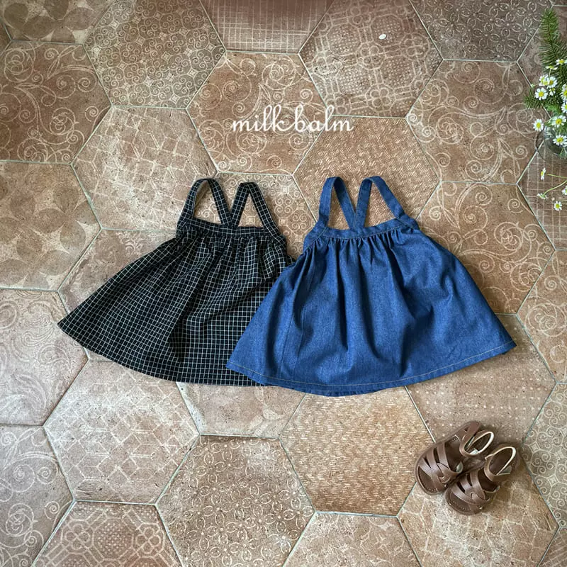 Milk Balm - Korean Children Fashion - #littlefashionista - Swan Dungarees Skirt
