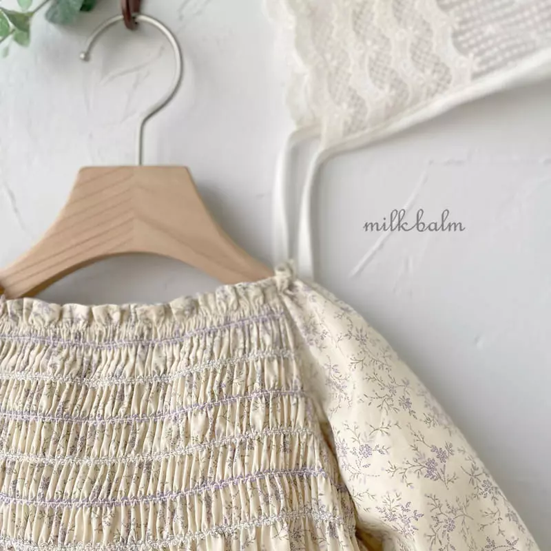 Milk Balm - Korean Children Fashion - #magicofchildhood - Bella Smocking One-piece - 12