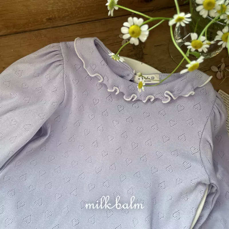 Milk Balm - Korean Children Fashion - #prettylittlegirls - Milk Eyelet Tee