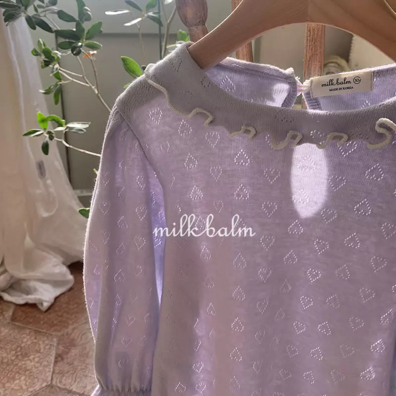 Milk Balm - Korean Children Fashion - #toddlerclothing - Milk Eyelet Tee - 4