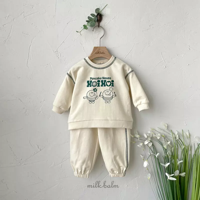 Milk Balm - Korean Children Fashion - #todddlerfashion - Pan Cake Top Bottom Set - 10