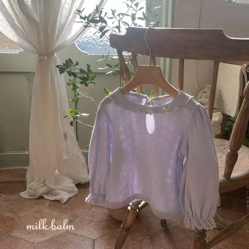 Milk Balm - Korean Children Fashion - #toddlerclothing - Milk Eyelet Tee - 3