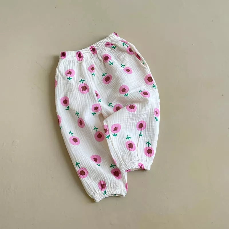 Milk Bebe - Korean Children Fashion - #discoveringself - Flower Pants - 4