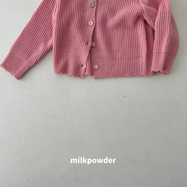 Milk Powder - Korean Children Fashion - #childofig - Collar Knit Cardigan - 7