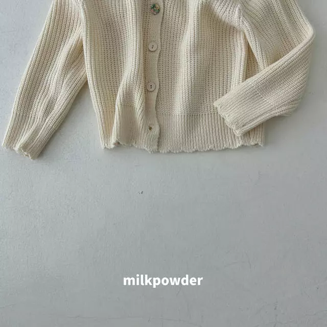 Milk Powder - Korean Children Fashion - #childofig - Collar Knit Cardigan - 8