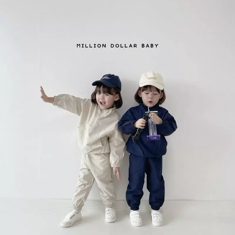 Million Dollar Baby - Korean Children Fashion - #discoveringself - New York Anorak Pants Set - 8