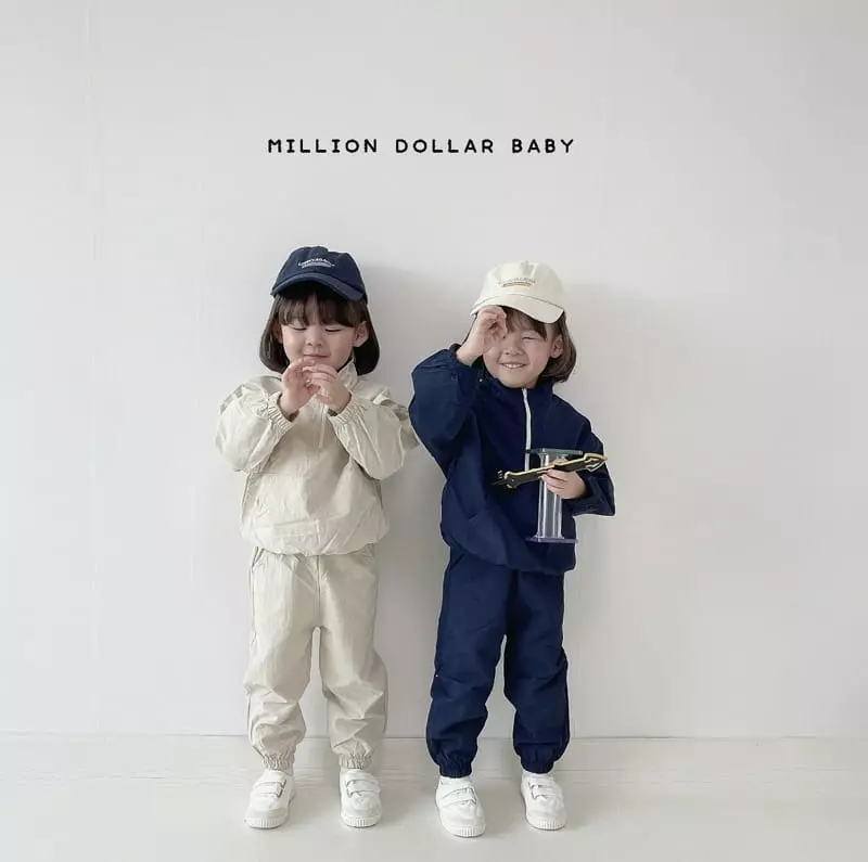 Million Dollar Baby - Korean Children Fashion - #fashionkids - New York Anorak Pants Set - 9