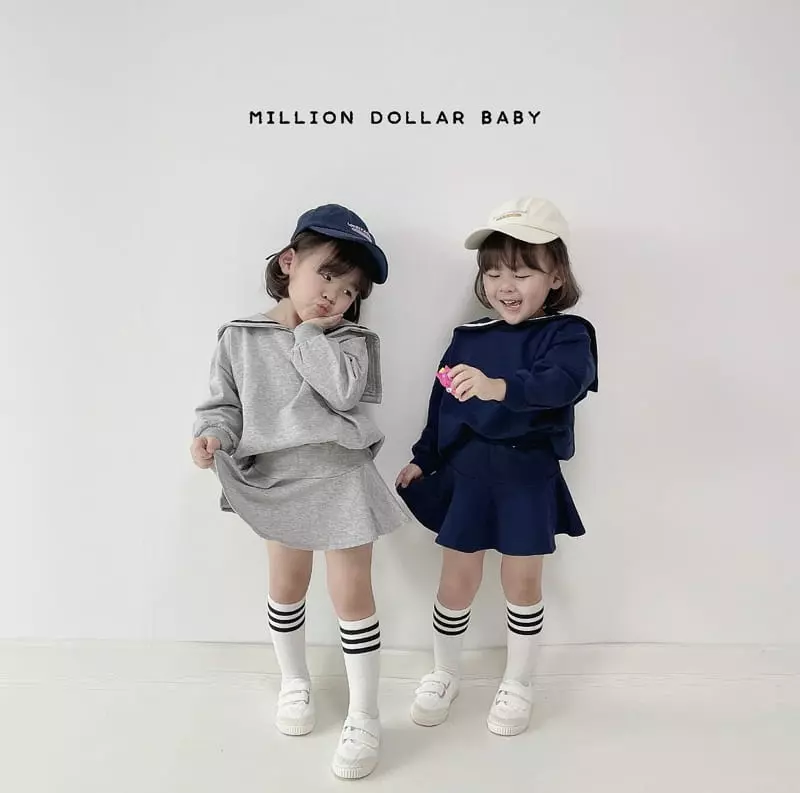 Million Dollar Baby - Korean Children Fashion - #todddlerfashion - Sailor Top Bottom Set