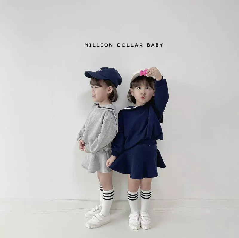 Million Dollar Baby - Korean Children Fashion - #toddlerclothing - Sailor Top Bottom Set - 2