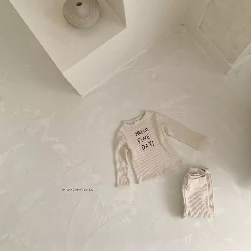 Mimi Market - Korean Baby Fashion - #babyboutiqueclothing - Hello Top Bottom Set - 11