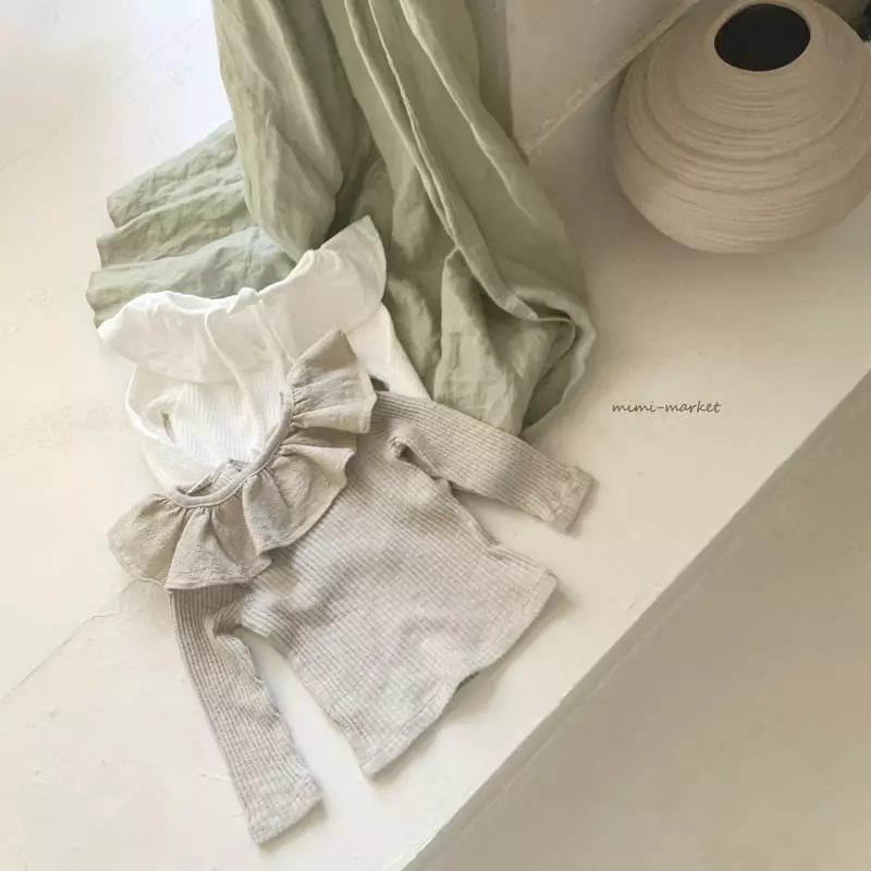 Mimi Market - Korean Baby Fashion - #babyfever - Frill Rib Tee - 11