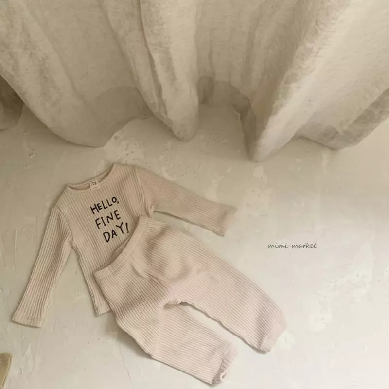 Mimi Market - Korean Baby Fashion - #babylifestyle - Hello Top Bottom Set