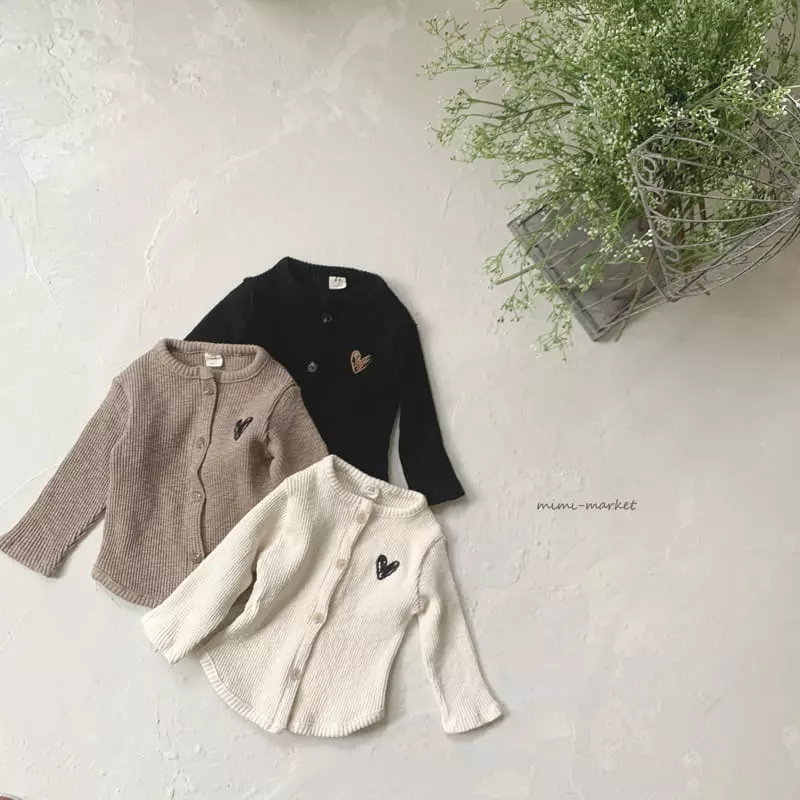 Mimi Market - Korean Baby Fashion - #babyoninstagram - Heart Cardigan - 5
