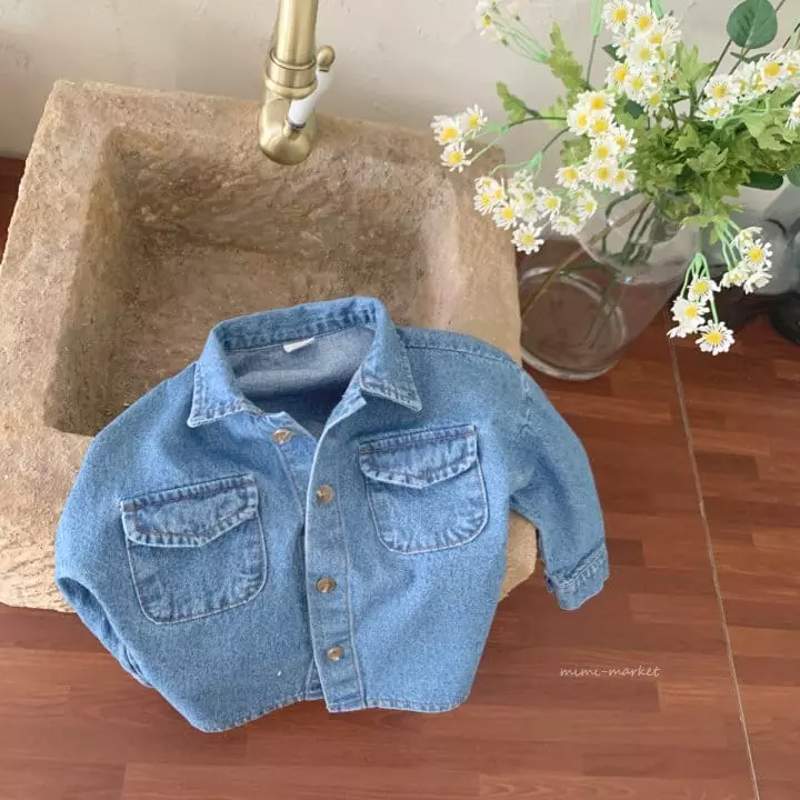 Mimi Market - Korean Baby Fashion - #babyoninstagram - Miu Denim Shirt - 12