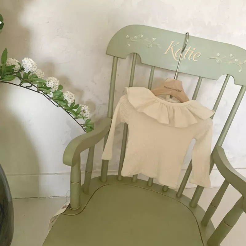 Mimi Market - Korean Baby Fashion - #babyoutfit - Frill Rib Tee