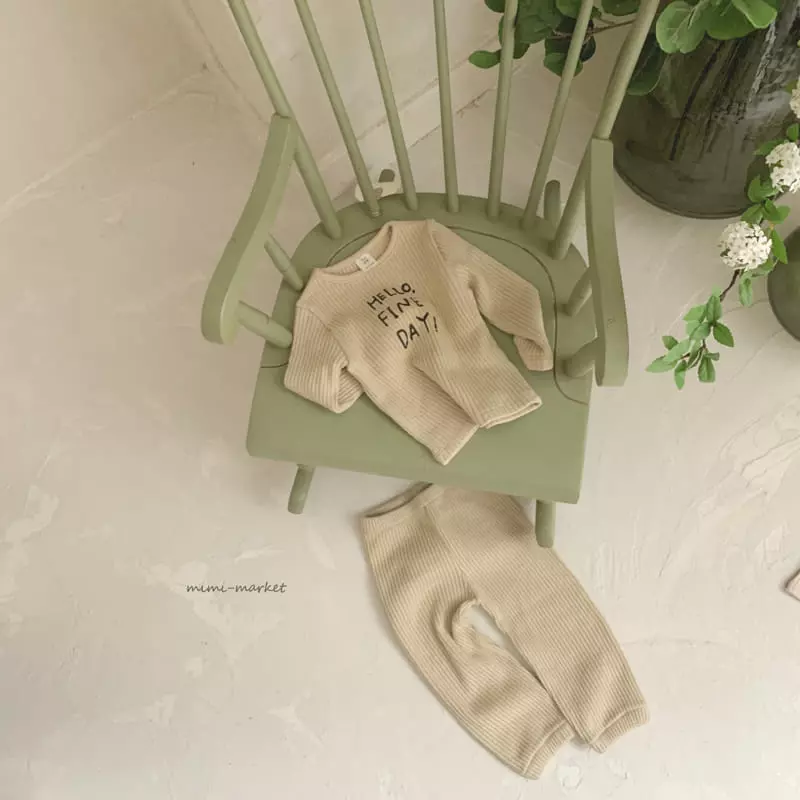 Mimi Market - Korean Baby Fashion - #babywear - Hello Top Bottom Set - 6