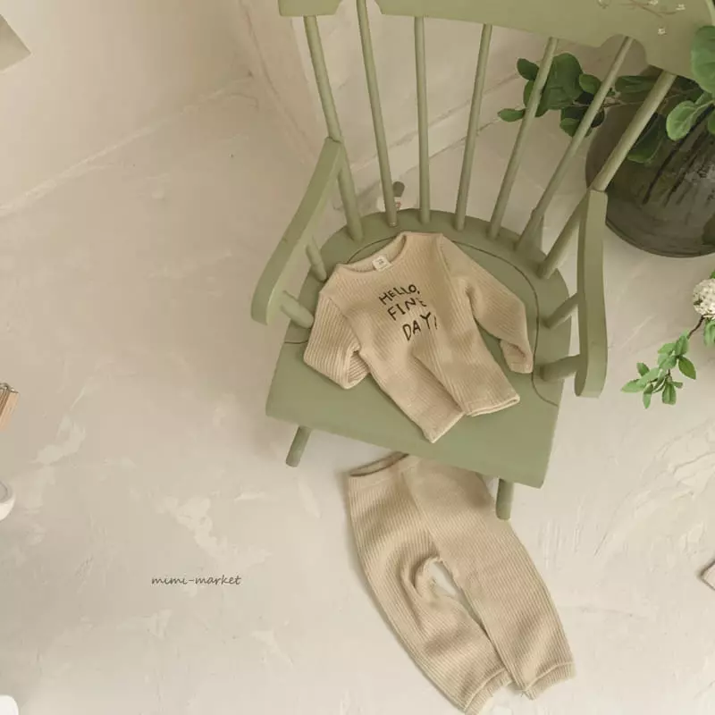 Mimi Market - Korean Baby Fashion - #onlinebabyshop - Hello Top Bottom Set - 8