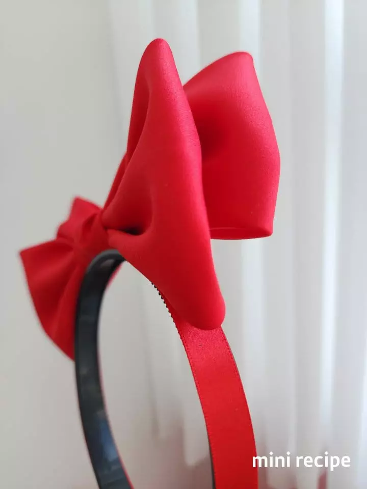 Mini Recipe - Korean Children Fashion - #discoveringself - Red Ribbon Hairband - 10