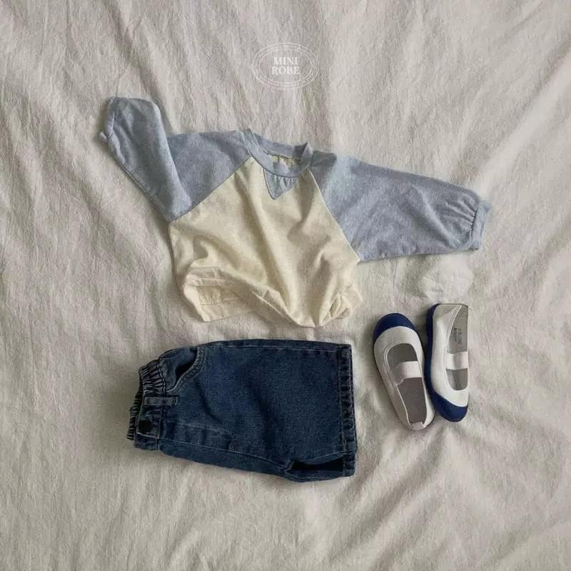 Mini Robe - Korean Baby Fashion - #babyboutique - Bebe Sponge Raglan Tee - 3