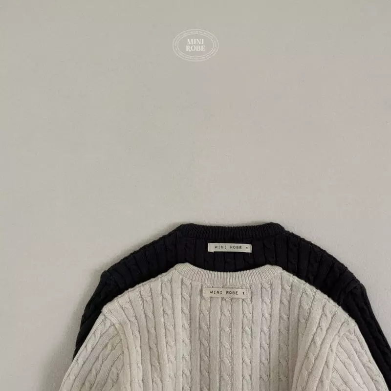Mini Robe - Korean Baby Fashion - #babyclothing - Bebe Twist Knit Cardigan - 3