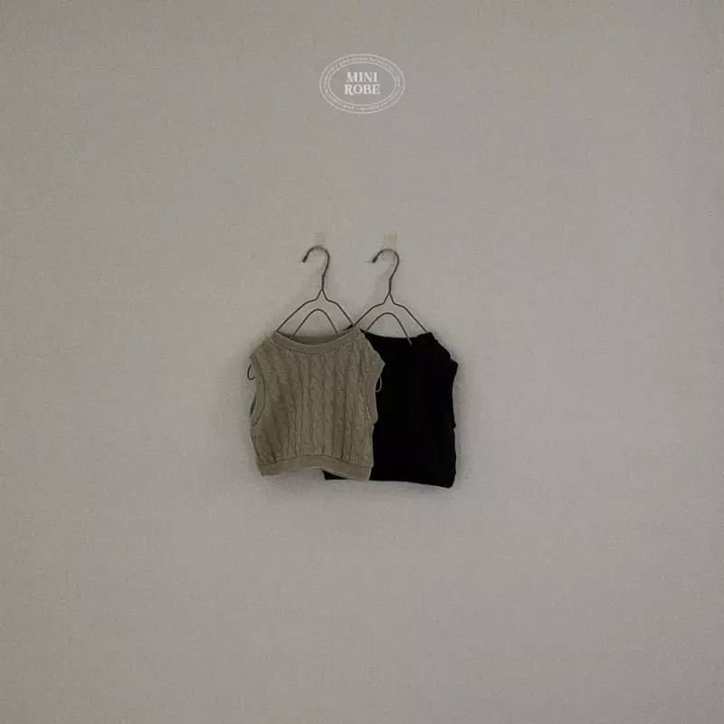 Mini Robe - Korean Baby Fashion - #babyclothing - Bebe Twist Knit Vest - 10