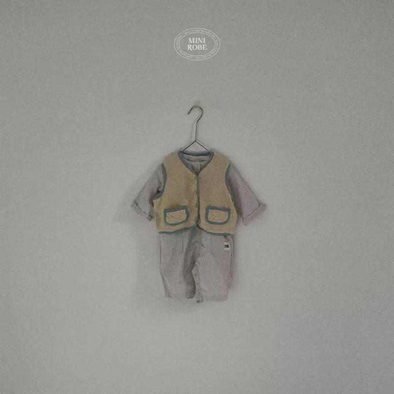 Mini Robe - Korean Baby Fashion - #babyfever - Bebe Butter Vest - 6