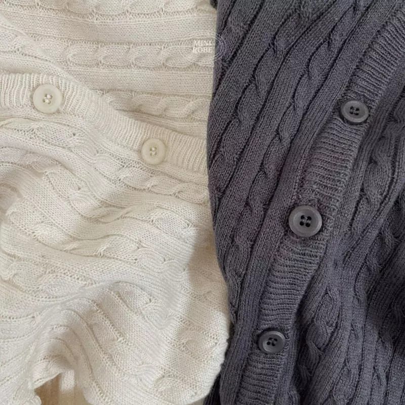 Mini Robe - Korean Baby Fashion - #babyfever - Bebe Twist Knit Cardigan - 5