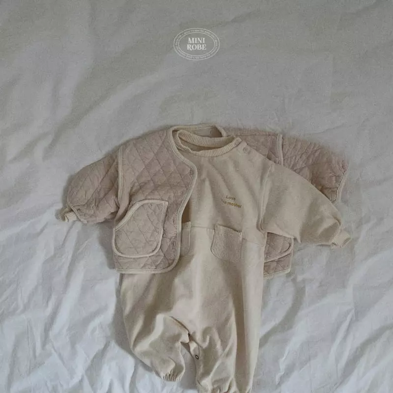 Mini Robe - Korean Baby Fashion - #babygirlfashion - Bebe Cocoa Quilting Jumper - 6