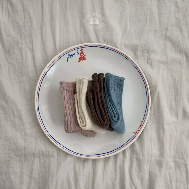 Mini Robe - Korean Baby Fashion - #babygirlfashion - Warm Tone Socks
