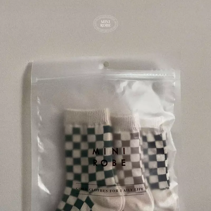 Mini Robe - Korean Baby Fashion - #babyoninstagram - Checker Board Socks - 8