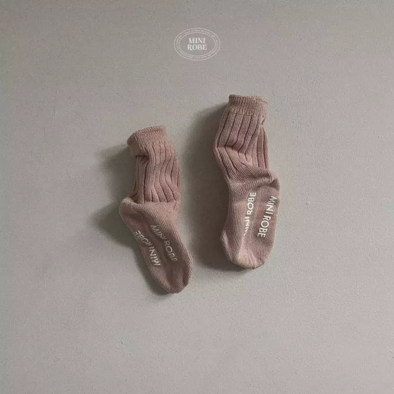 Mini Robe - Korean Baby Fashion - #babyoninstagram - Warm Tone Socks - 4