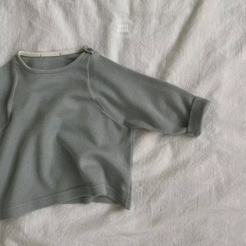 Mini Robe - Korean Baby Fashion - #babyoutfit - Bebe Round Tee - 4