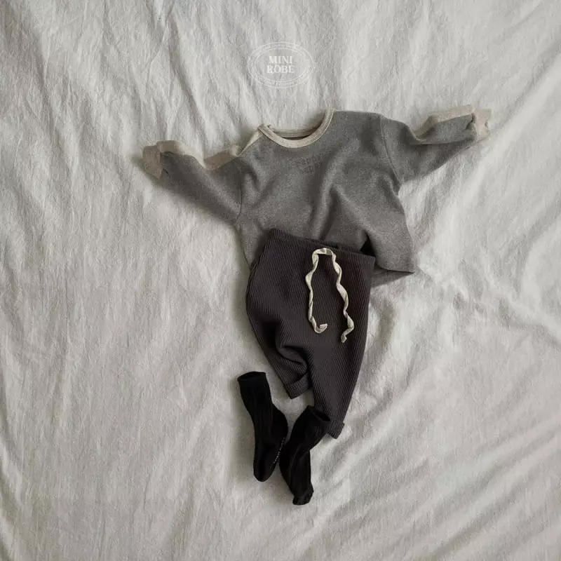 Mini Robe - Korean Baby Fashion - #babyoutfit - Bebe Line Tee - 4