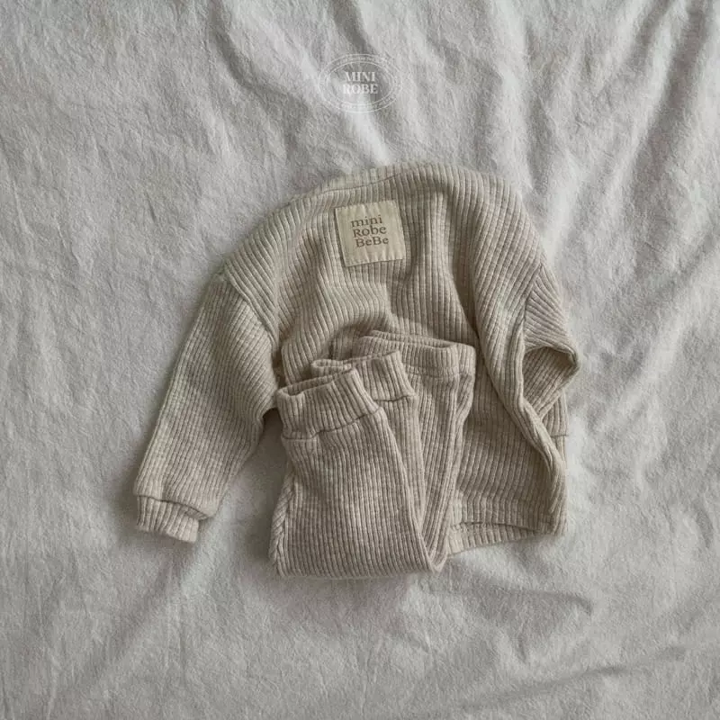 Mini Robe - Korean Baby Fashion - #babyoutfit - Bebe Modal Top Bottom Set - 4