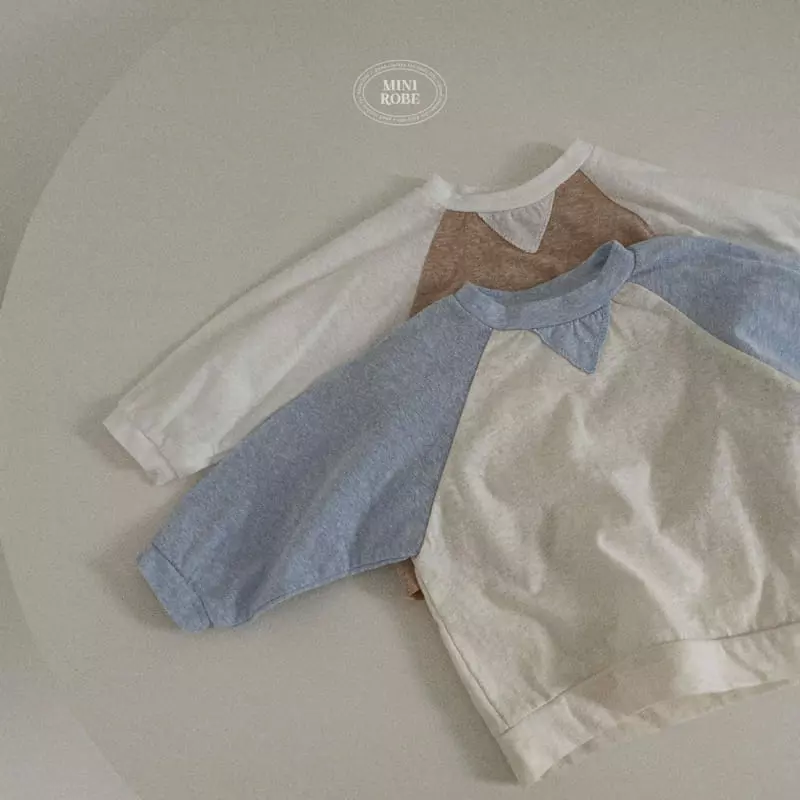 Mini Robe - Korean Baby Fashion - #onlinebabyshop - Bebe Sponge Raglan Tee