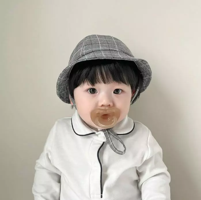 Miso - Korean Children Fashion - #Kfashion4kids - Bebe Check Bucket Hat - 2