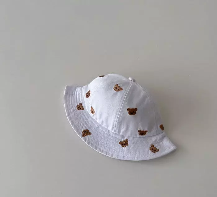 Miso - Korean Children Fashion - #kidsstore - Small Bear Bucket Hat 46~48cm