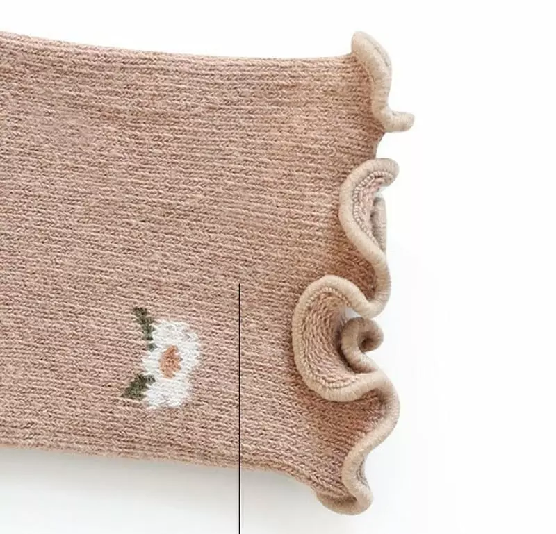 Miso - Korean Children Fashion - #prettylittlegirls - Flower Shirring Socks - 7