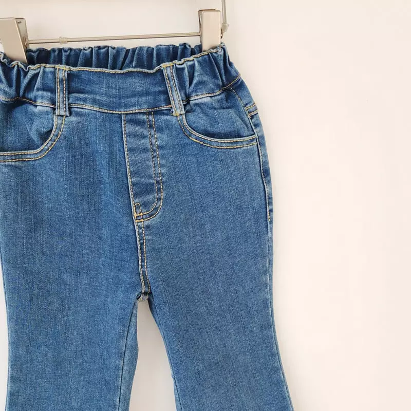 Momo Ann - Korean Children Fashion - #childrensboutique - Denim Bootscut Pants - 10