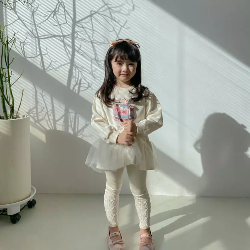 Momo Ann - Korean Children Fashion - #kidsshorts - Pudding Sha Long Tee - 10