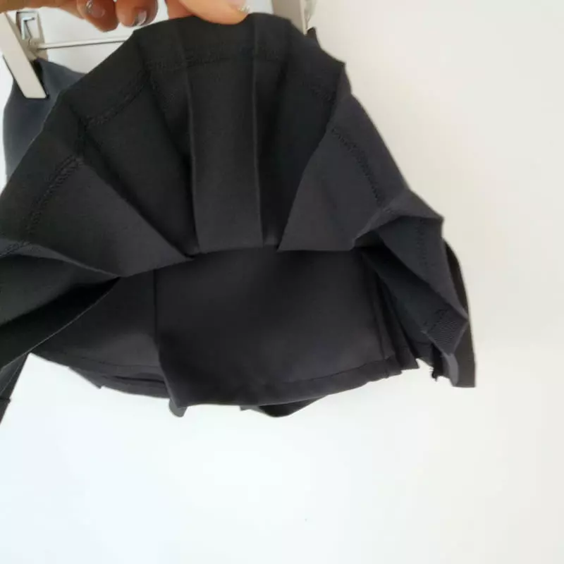 Momo Ann - Korean Children Fashion - #kidzfashiontrend - Black Wrinkle Skirt Pants - 10