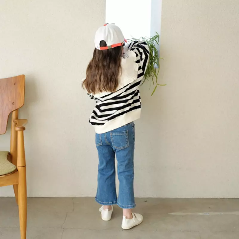 Momo Ann - Korean Children Fashion - #littlefashionista - Denim Bootscut Pants - 2