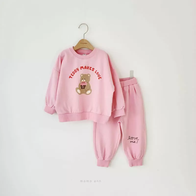 Momo Ann - Korean Children Fashion - #minifashionista - Teddy Top Bottom Set