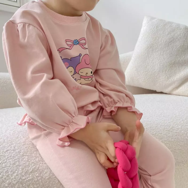 Momo Ann - Korean Children Fashion - #todddlerfashion - Melody Top Bottom Set - 4