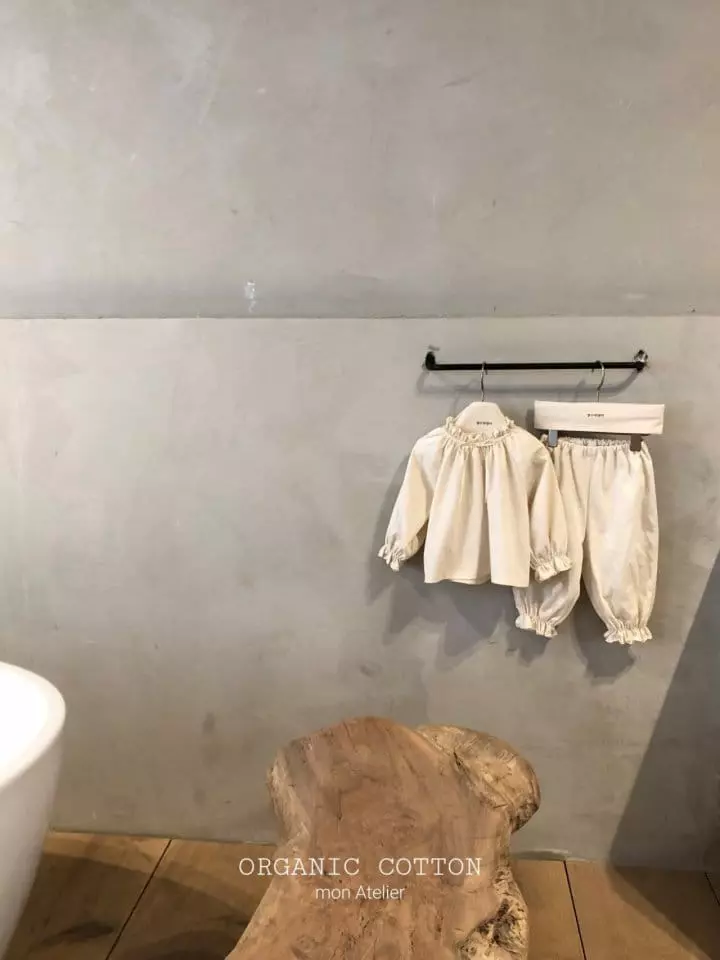 Mon Atelier - Korean Baby Fashion - #babygirlfashion - Bebe Pure Top Bottom Set - 10