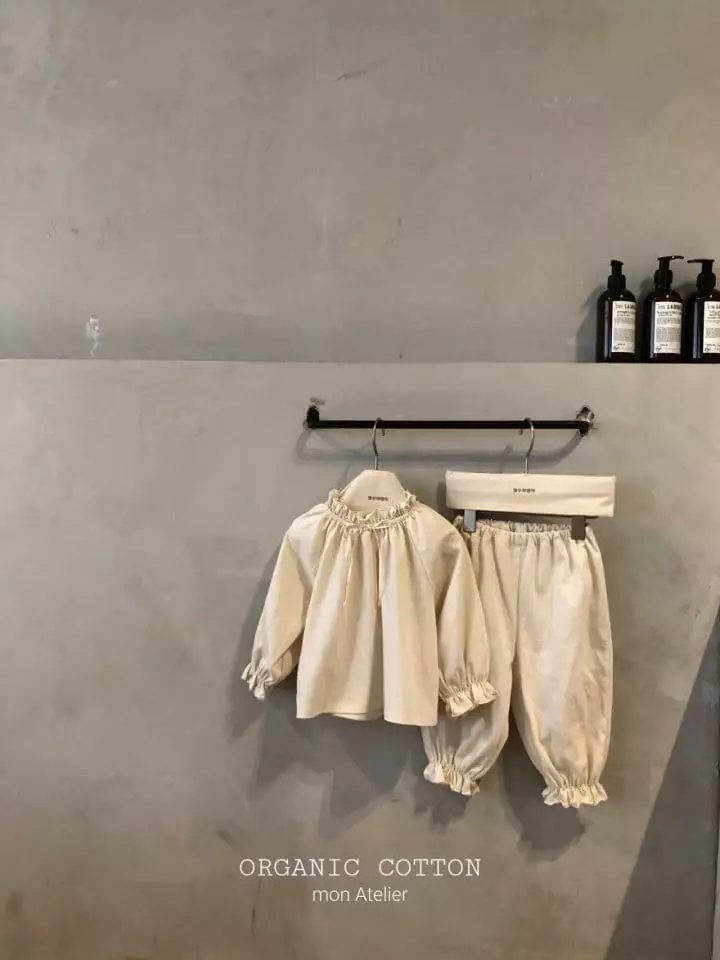 Mon Atelier - Korean Baby Fashion - #babylifestyle - Bebe Pure Top Bottom Set - 11
