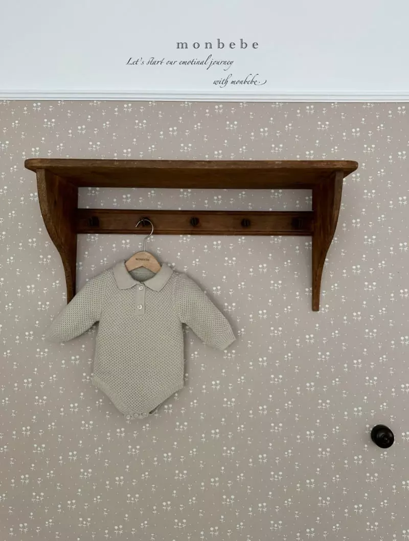 Monbebe - Korean Baby Fashion - #babyootd - Roran Collar Bodysuit - 3
