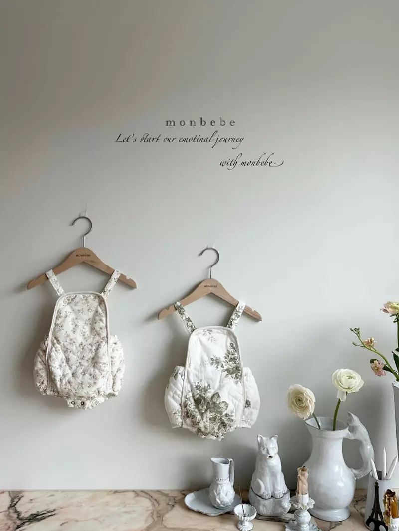 Monbebe - Korean Baby Fashion - #babyoutfit - Flower Bonding Bodysuit